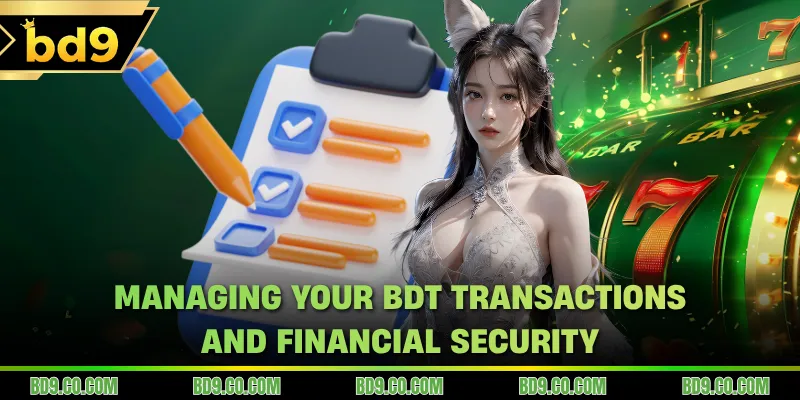 Managing your BDT transactions and financial security